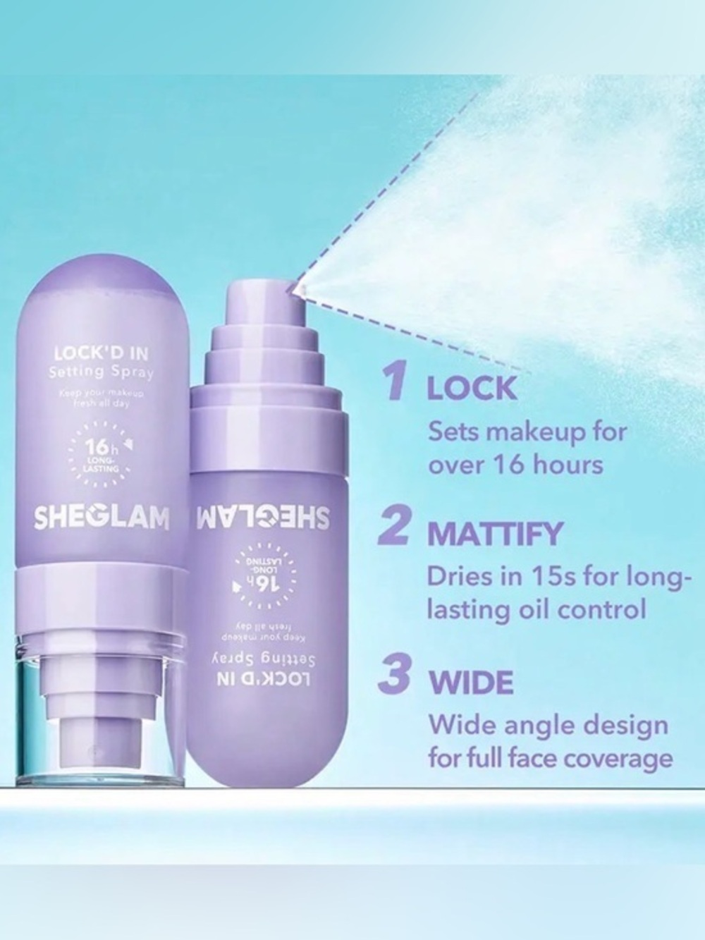SHEGLAM Lock'd In Setting Spray - Lavender Lilac